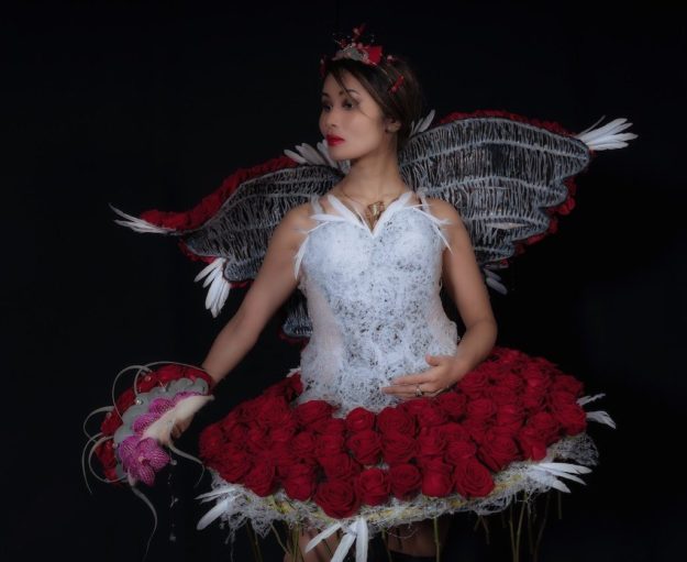 AN EXQUISITE PORTA NOVA FLORAL DRESS & INSTALLATION FOR FLOREVER BY CYRILLE RIBET