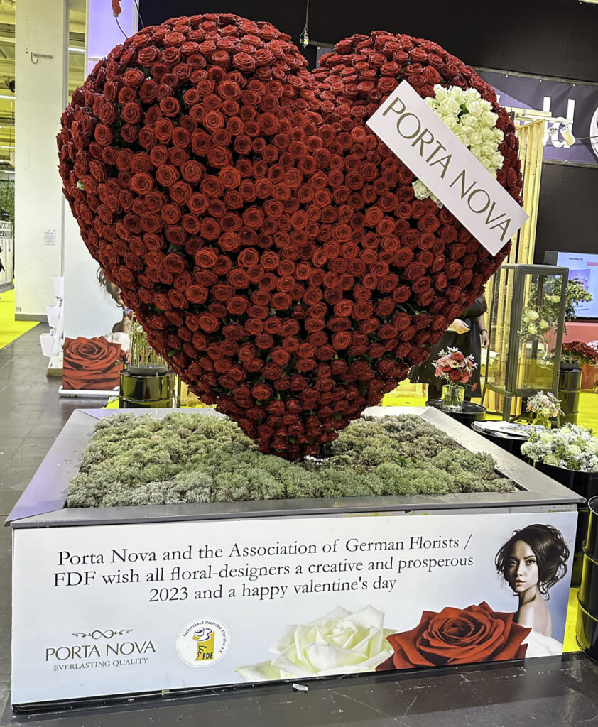 Valentines hear with 1500 red roses